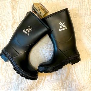 Kamik Kids Stomp Rain Boots- Black